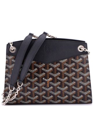Mini Structured Rouette Chain Shoulder Bag Coated Canvas