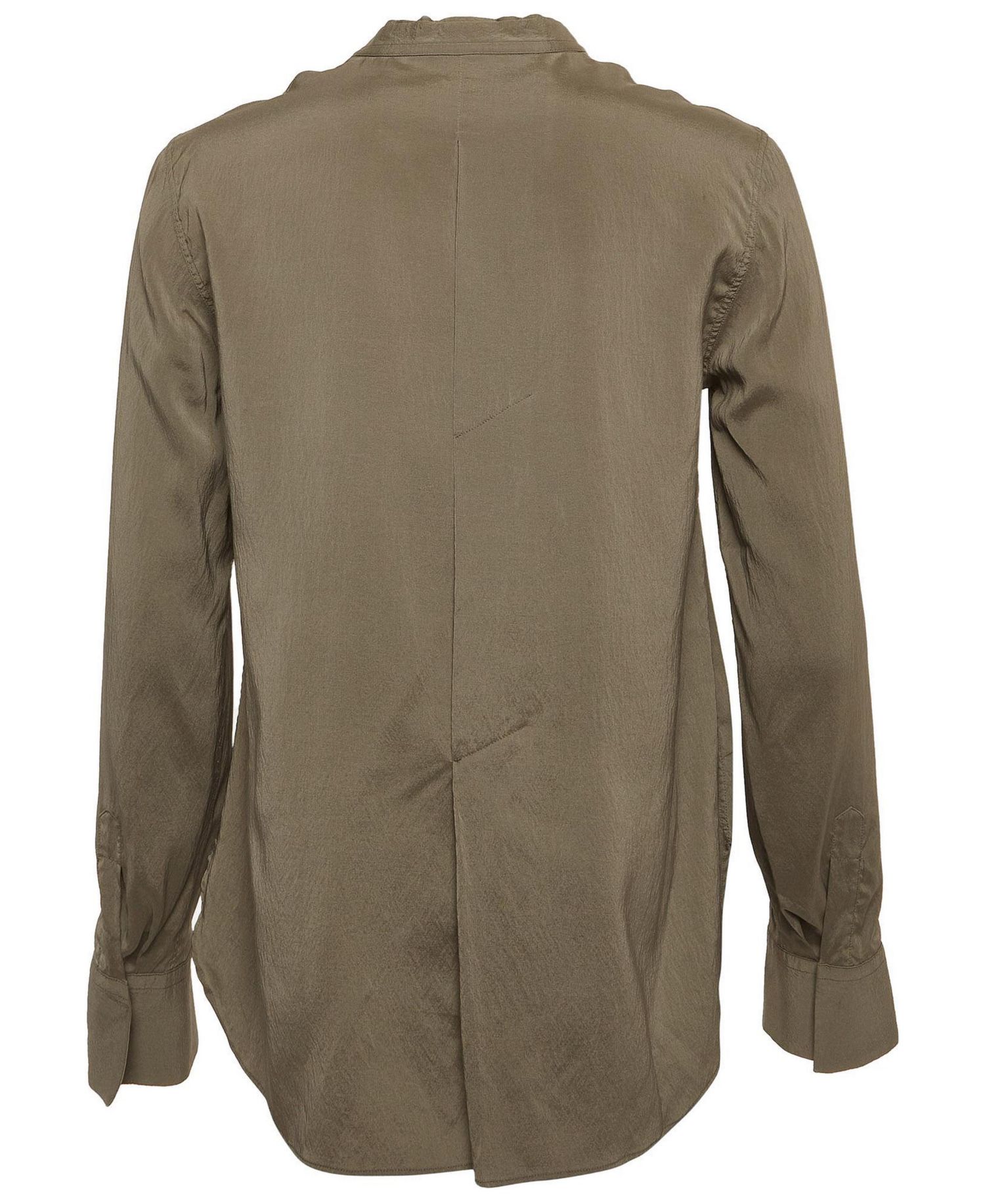 Women's Silk Monili-Detail Band Collar Blouse