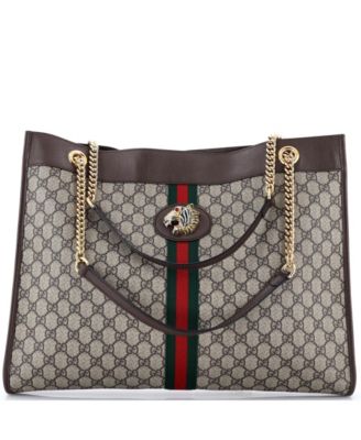 Large Rajah Chain Tote GG Coated Canvas