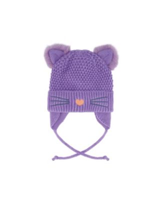 Baby Girl (6M-24M) Winter Knit Hat with Ears