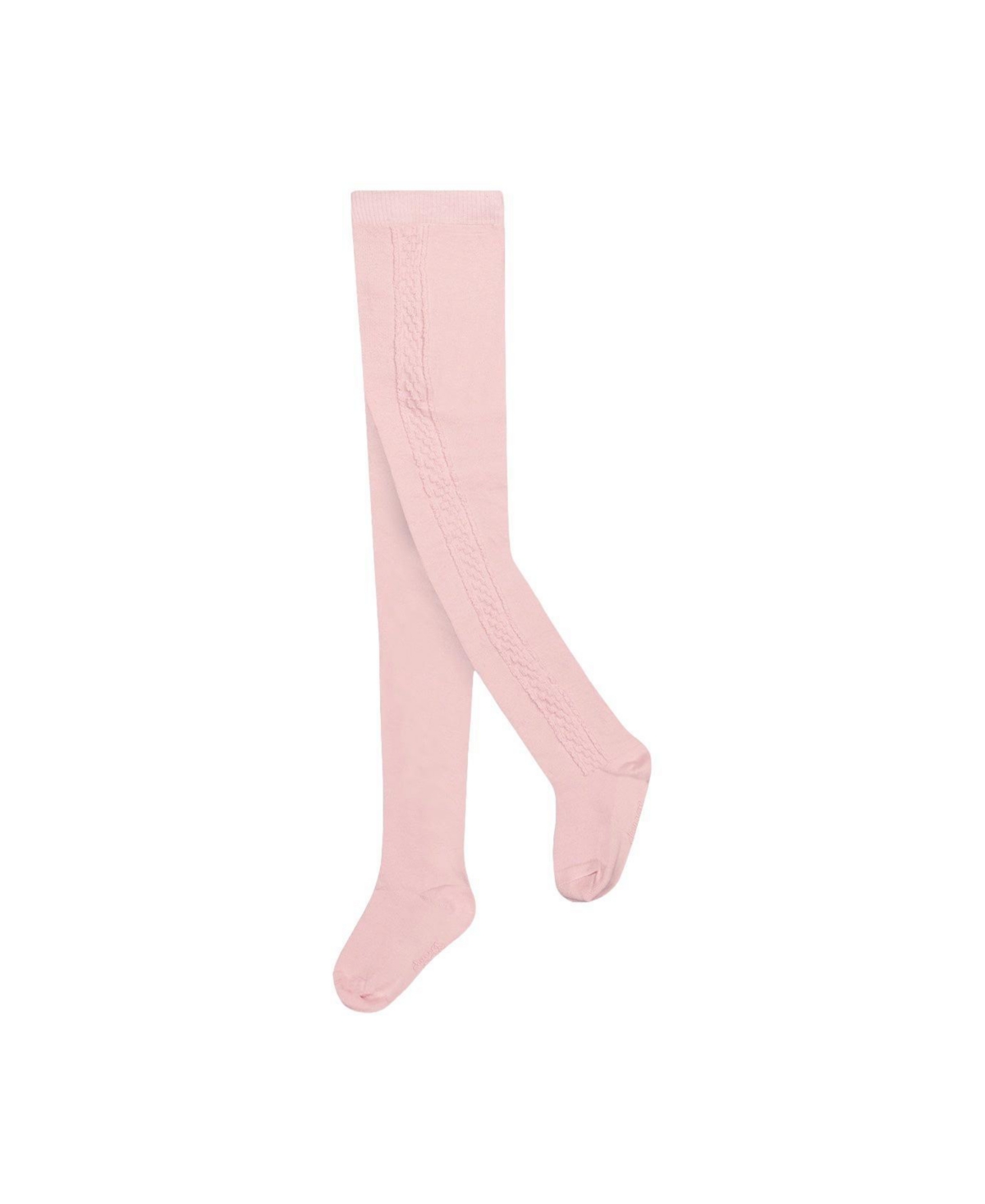 Deux par Deux Little and Big Girl (size 5-6 to 10-12) Knit Textured Tights Dusty - Dusty pink