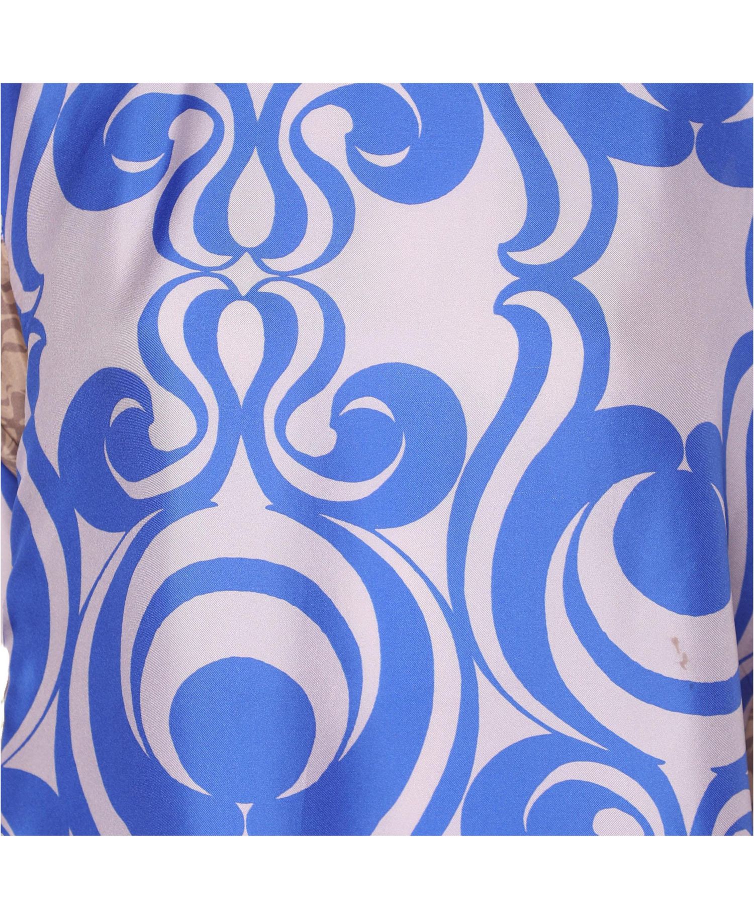 Women's Abstract Print Silk Satin Blouse