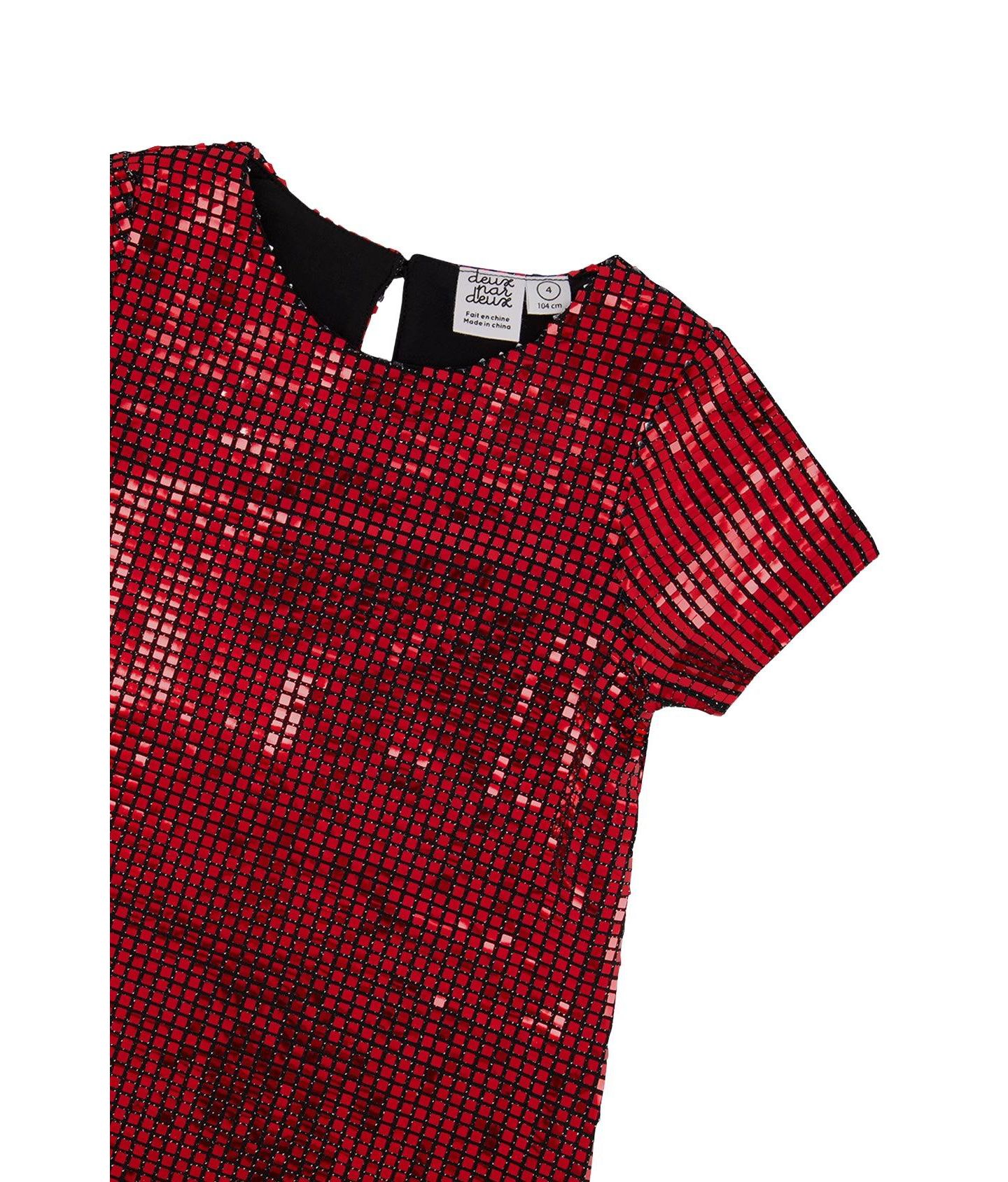 Платье Deux par Deux Short Sleeve A Line Dress для девочек, цвет: Rouge — фото 6