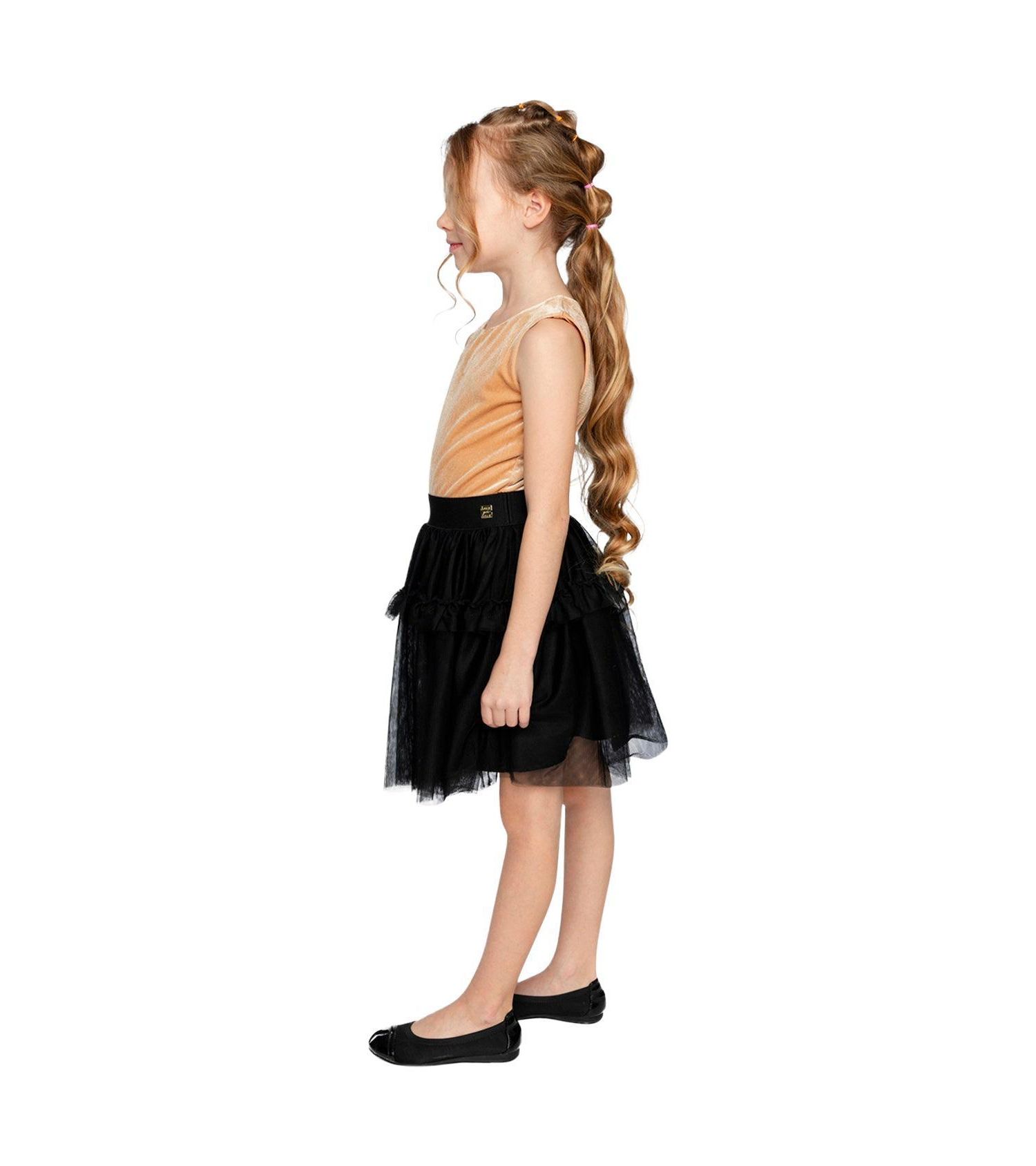 Little and Big Girl's (6-14) Bi-Material Sleeveless Dress