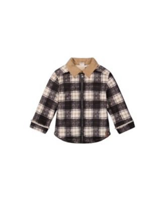 Little and Big Boy 6-12 Brushed Plaid Zipped Jacket