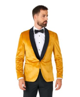 Men's Deluxe Dinner Jacket - Tuxedo Suit Blazer - Burgundy Red
