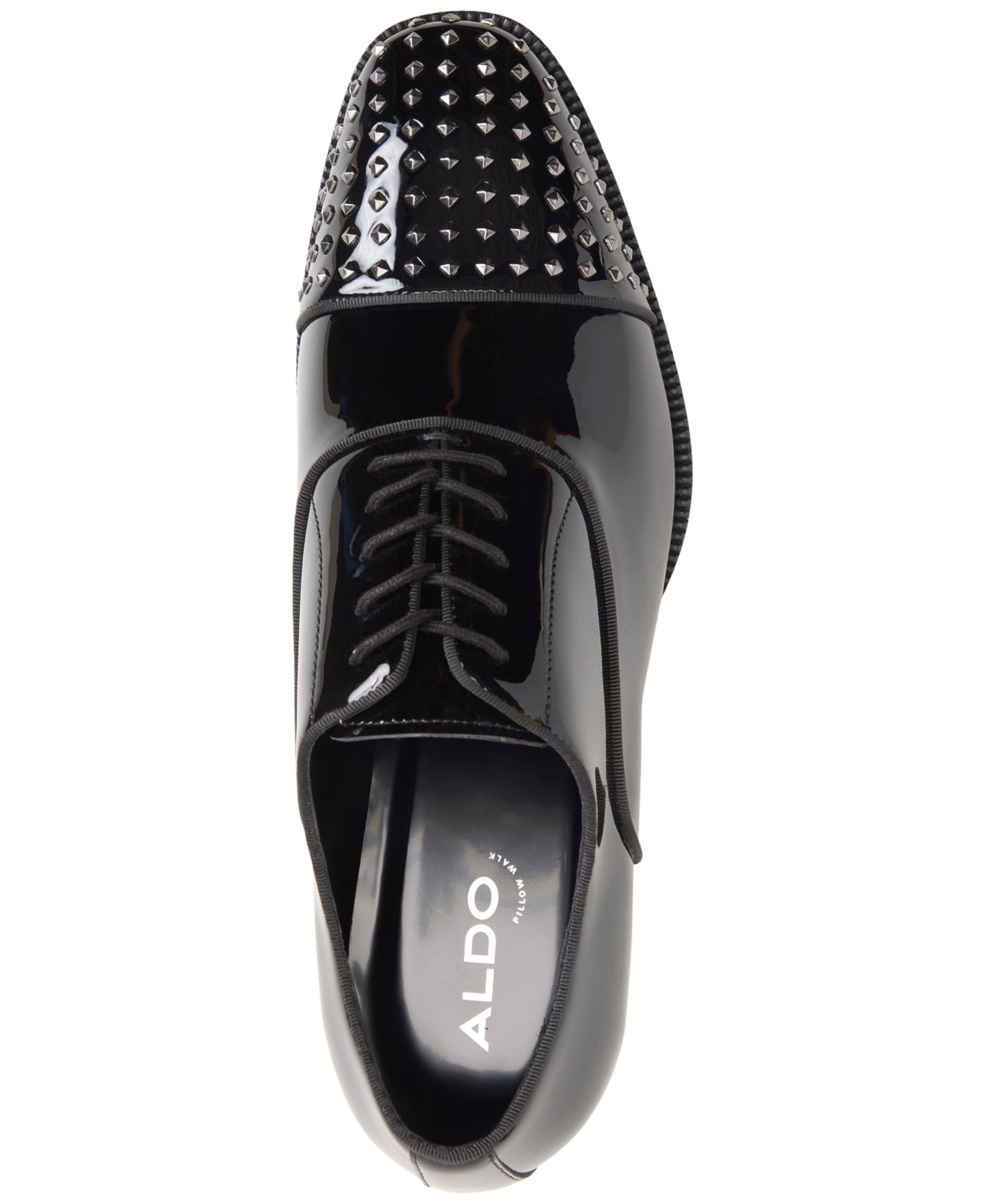 Мужские туфли ALDO Ed Studded Leather Oxfords, цвет: Чёрный — фото 4