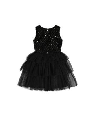 Toddler Girls' (2T-5T) Bi-Material Sleeveless Dress