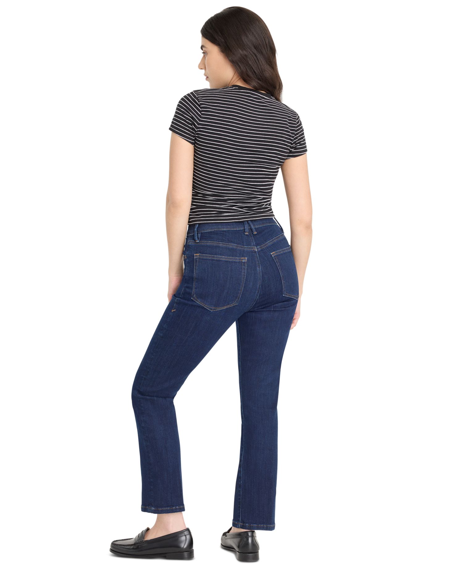 Petite Mid-Rise Straight-Leg Jeans