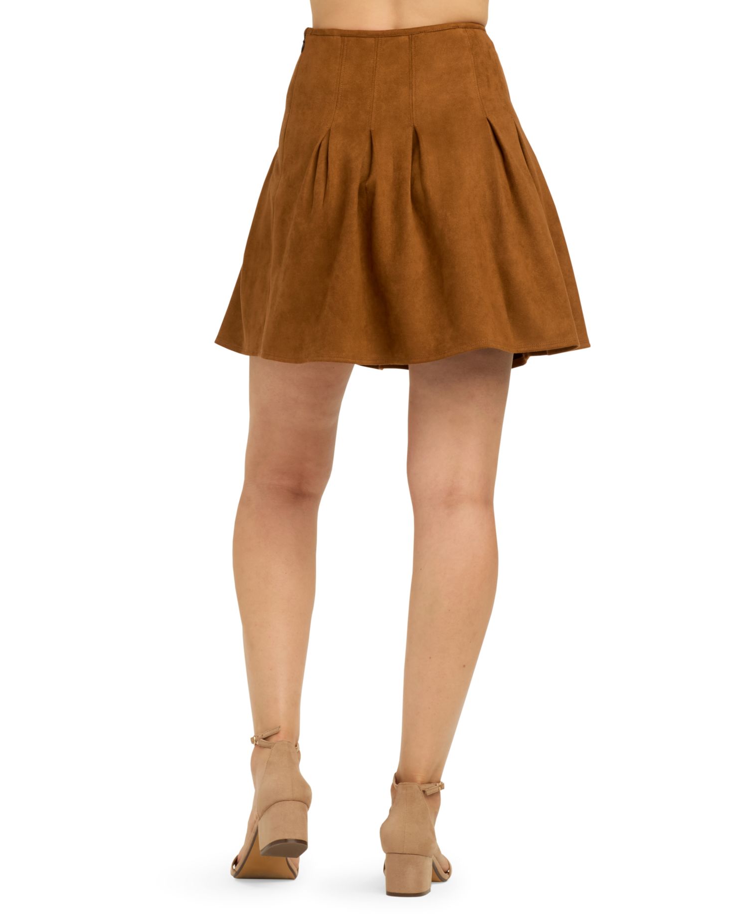 Juniors' Pleated A-Line Mini Skirt
