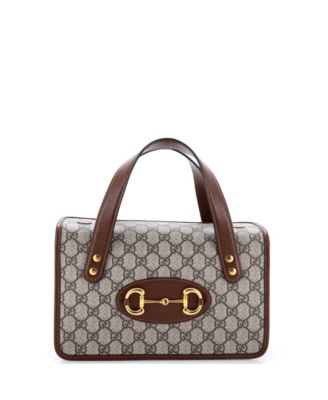 Small Horsebit 1955 Boston Bag GG Coated Canvas