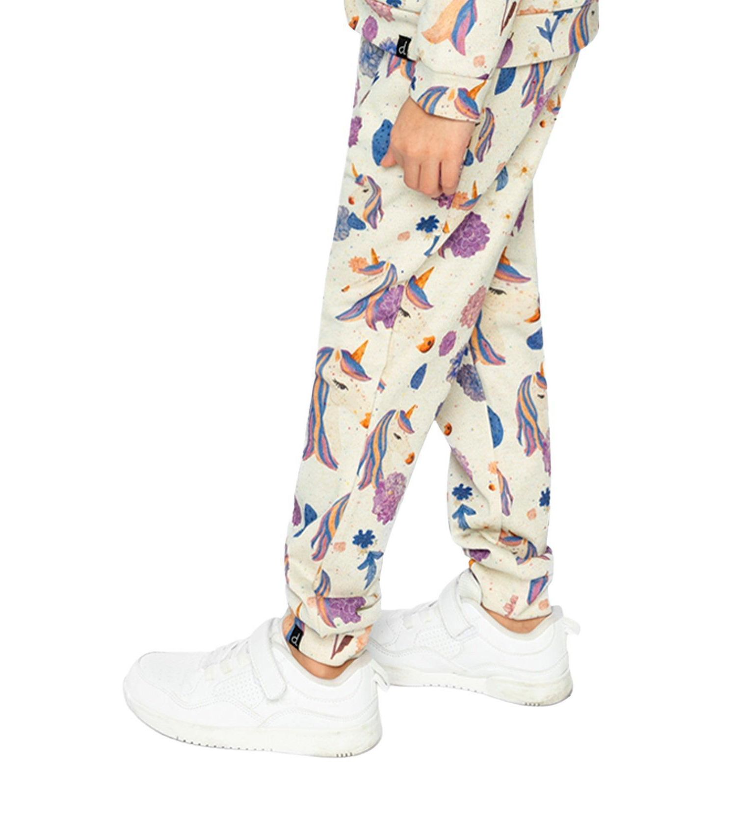 Little and Big Girl 6-12 Sweatpants Unicorn Print