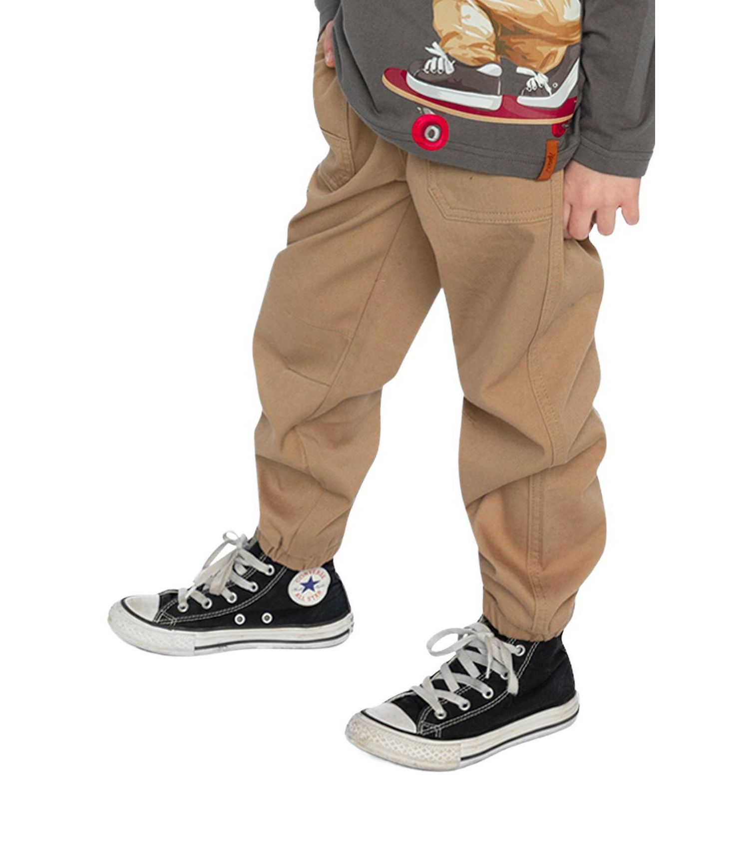 Little and Big Boy (6-12) Stretch Canvas Jogger Pants