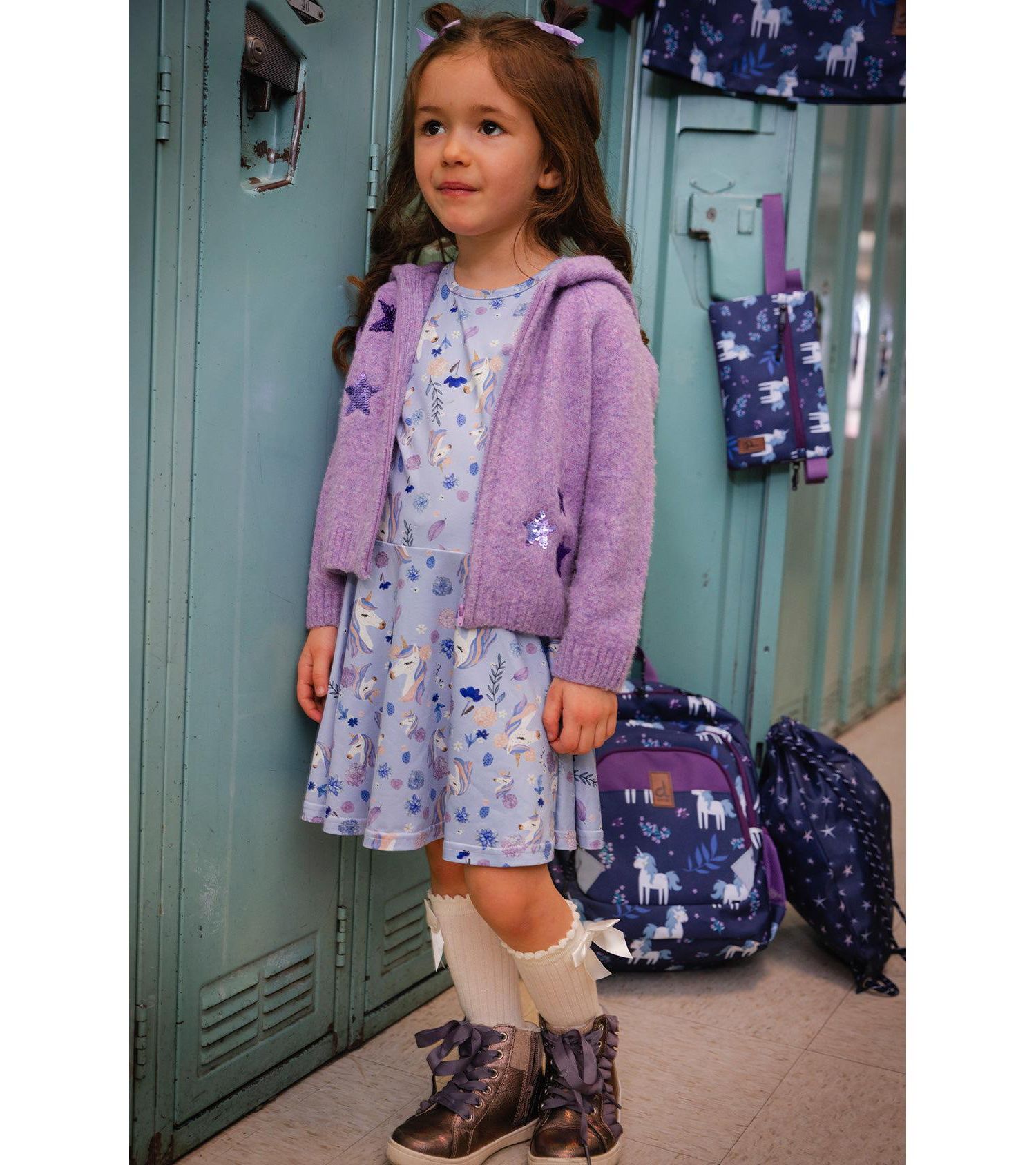 Little and Big Girl (6Y - 12Y) Short Sleeve Dress