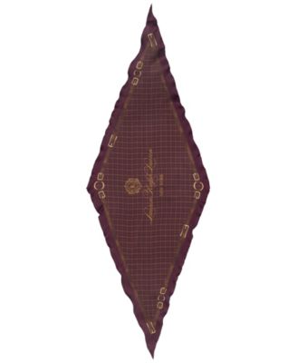 Plaid with Belting Border Small Diamond Scarf