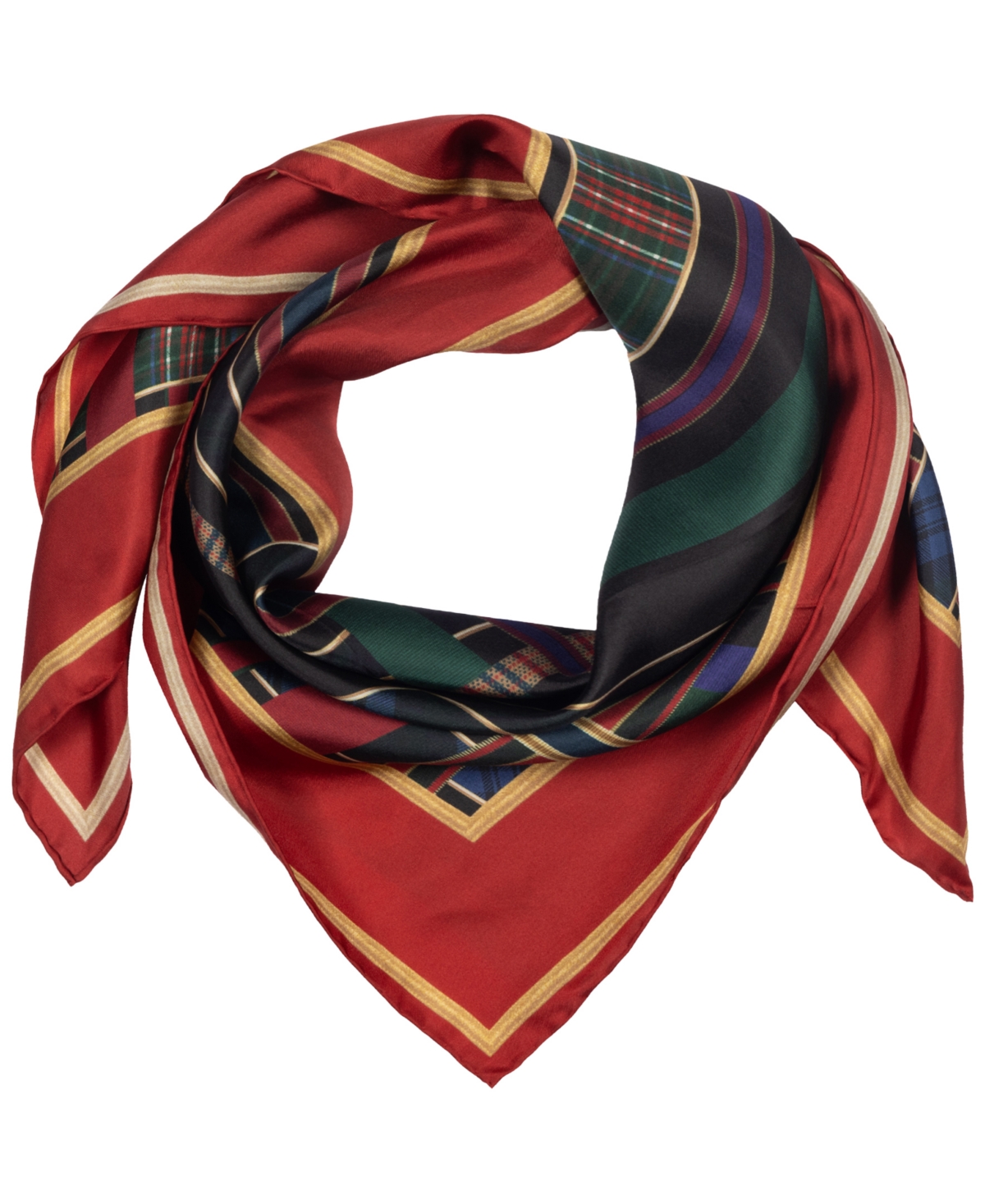 Lauren Ralph Lauren Logo Ribbon Border Square Scarf