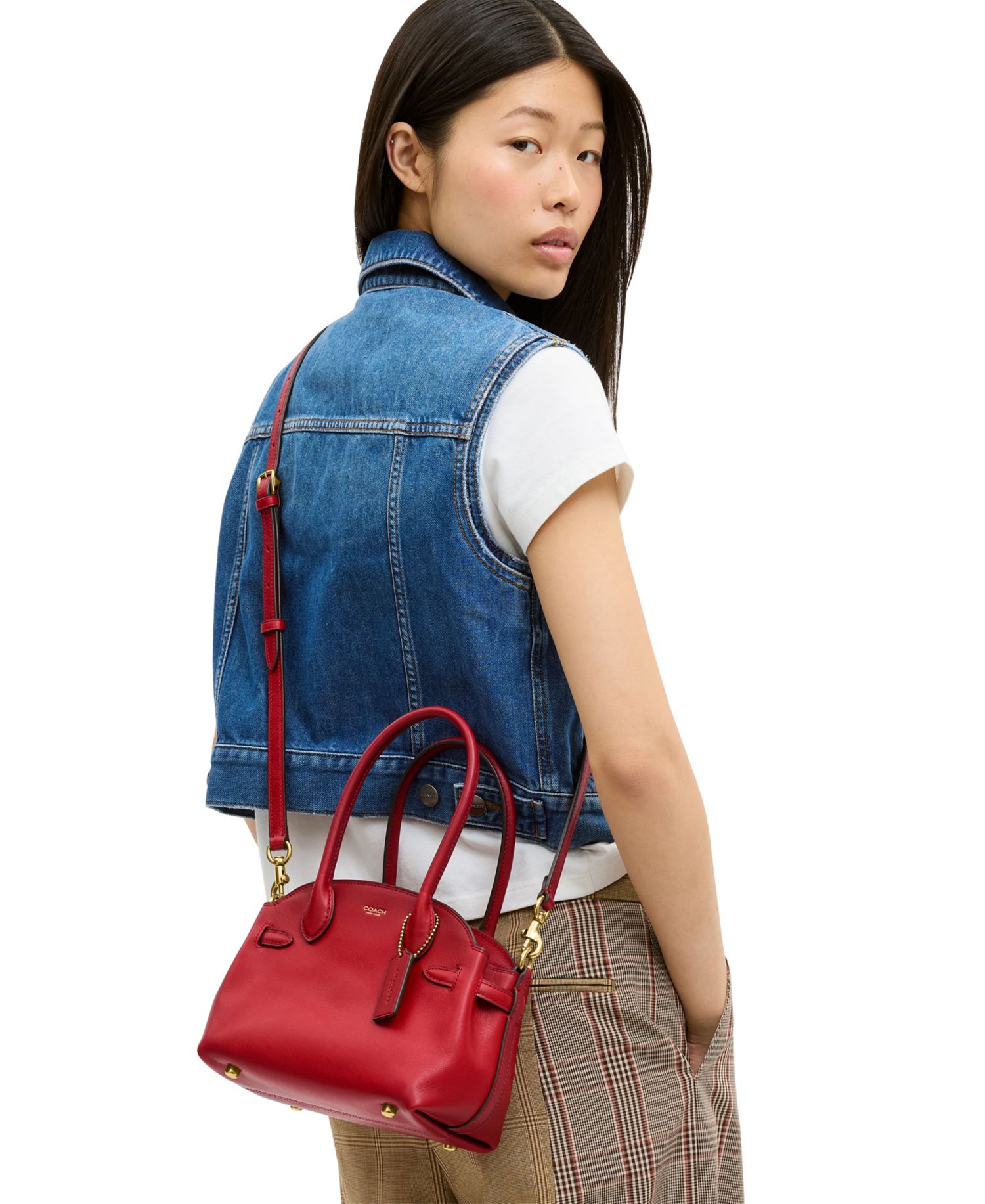 Soft Empire Small Leather Satchel Bag 21