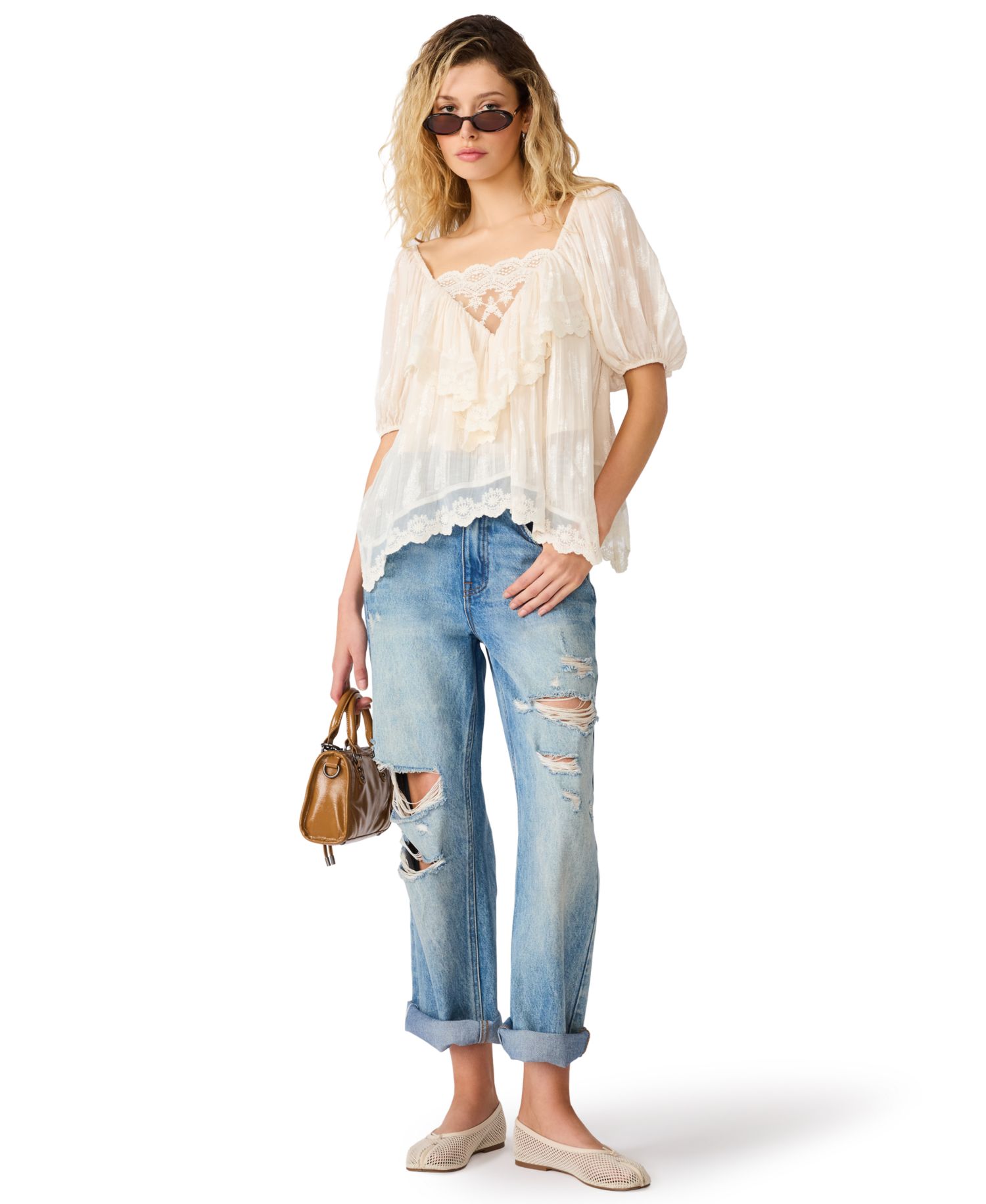 Women's Vickie V-Neck Half-Sleeve Top