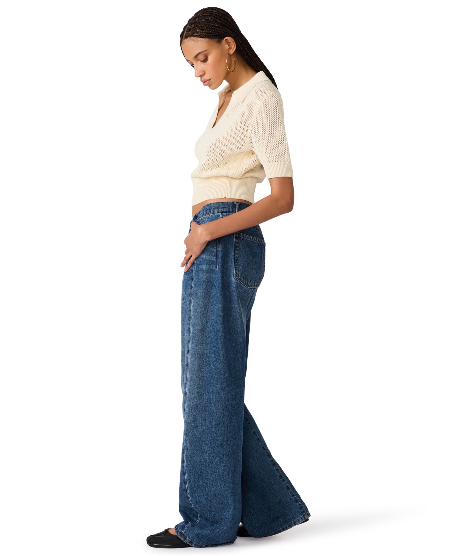Women's Lark Collared V-Neck Sweater Top