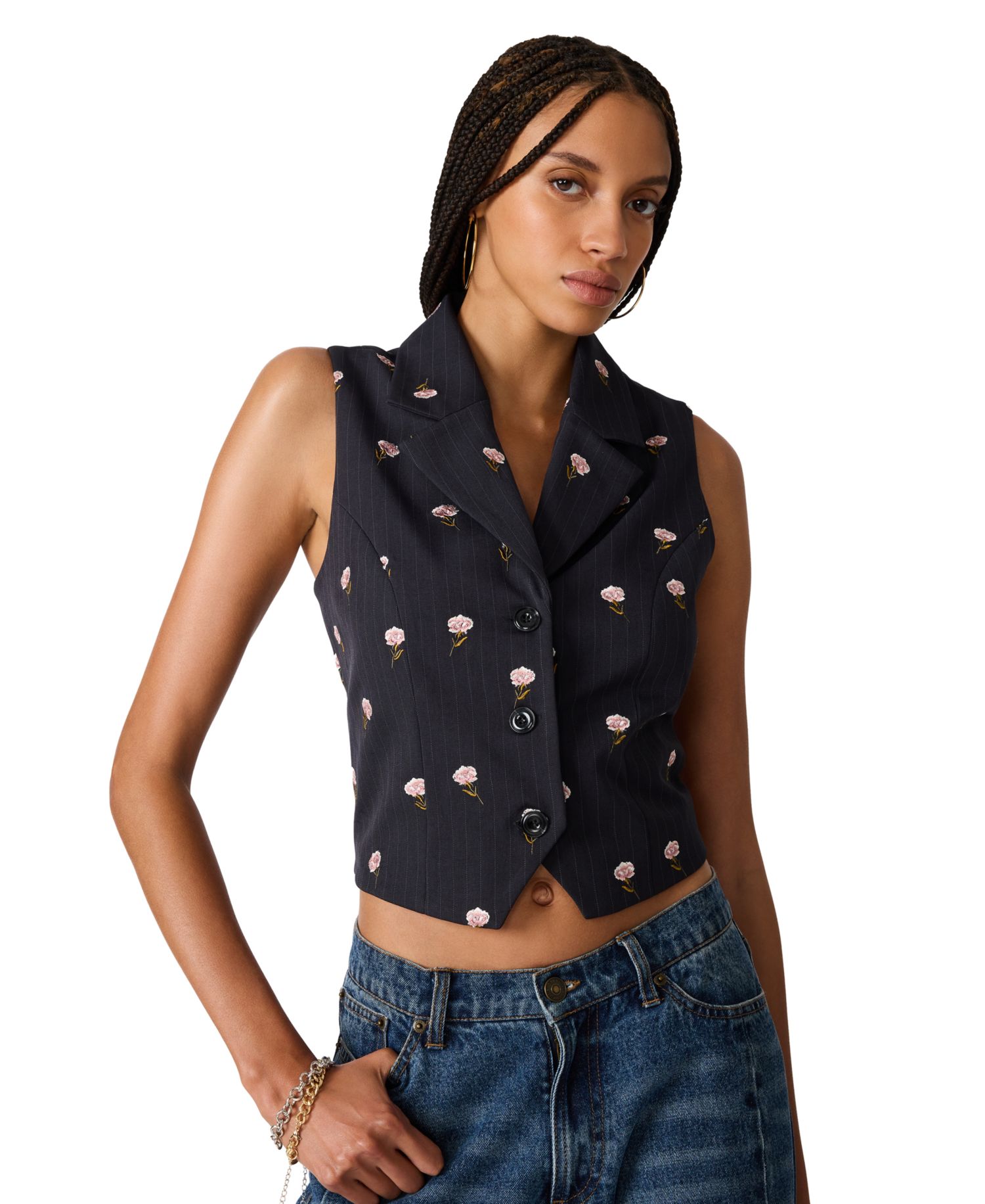 Women's Britton V-Neck Button-Front Vest Top