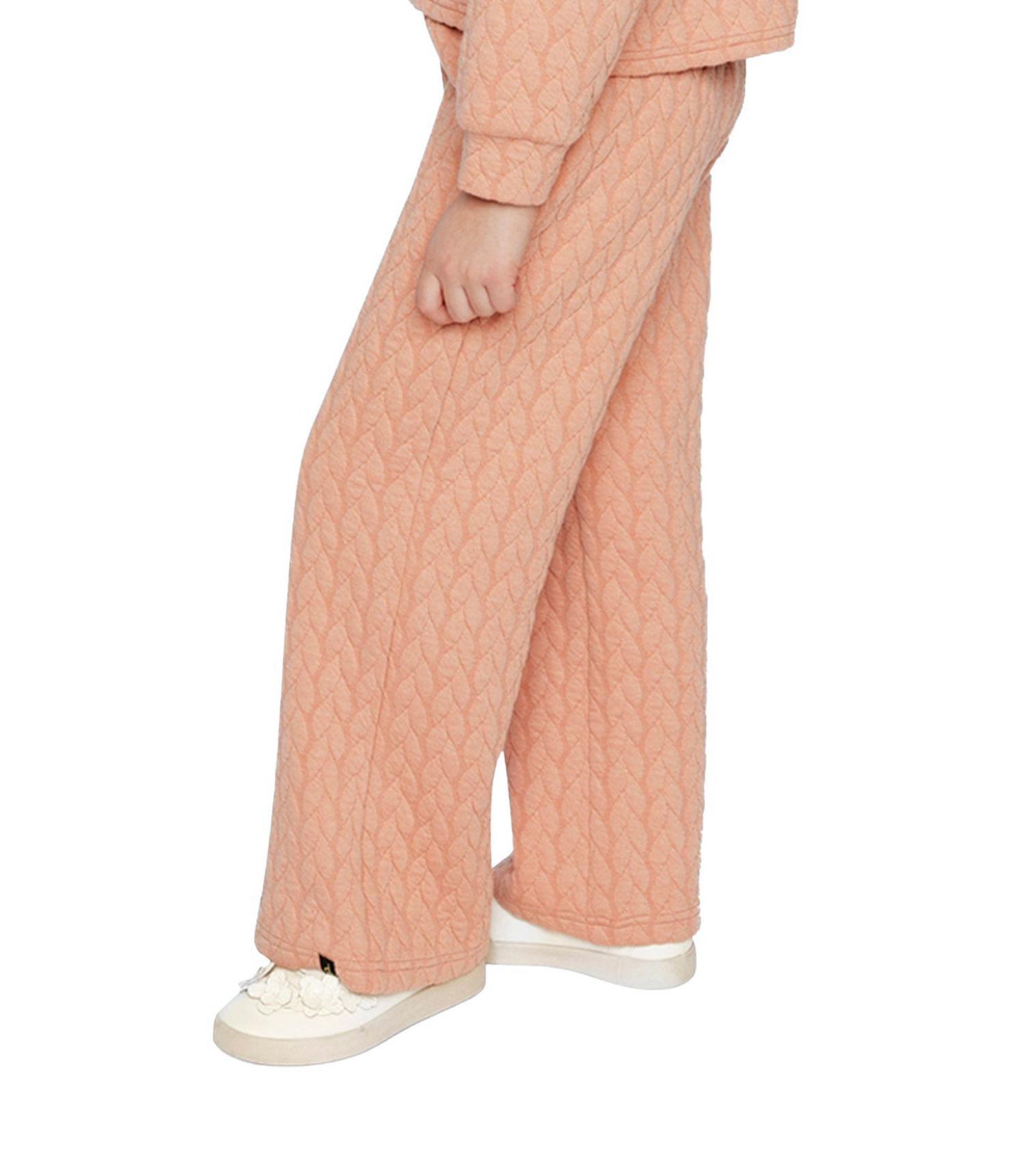 Little and Big Girl (6Y - 14Y) Wide Leg Jacquard Pants