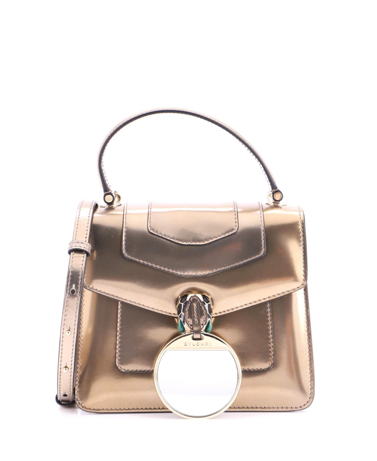 Pre-Owned Bvlgari Small Serpenti Top Handle Bag Patent