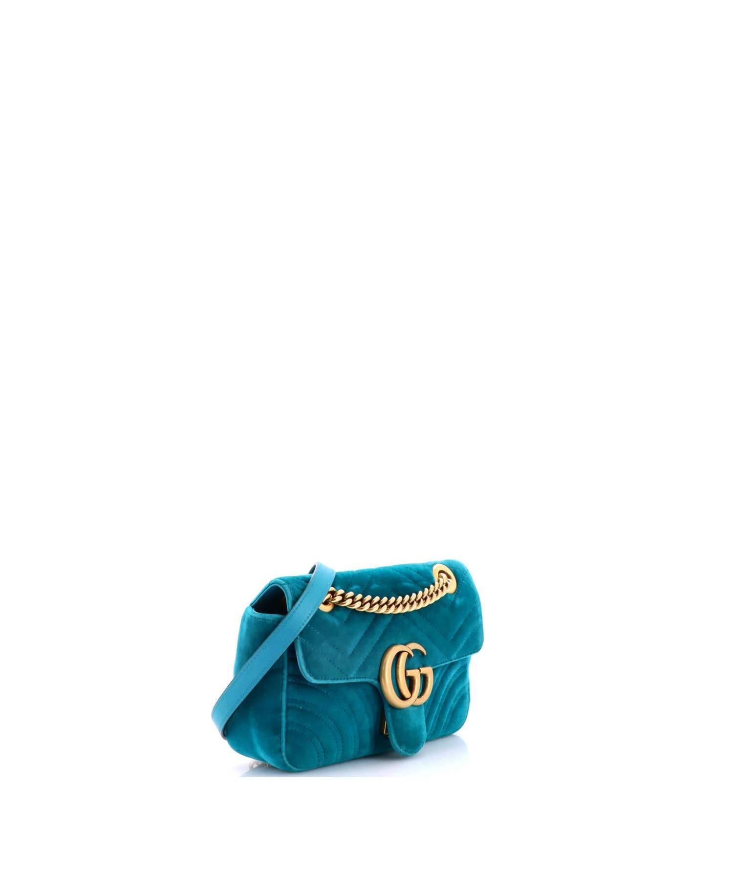 Small GG Marmont Flap Bag Matelasse Velvet