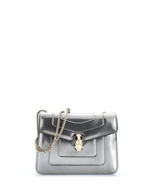 Small Serpenti Forever Square Shoulder Bag Metallic Leather