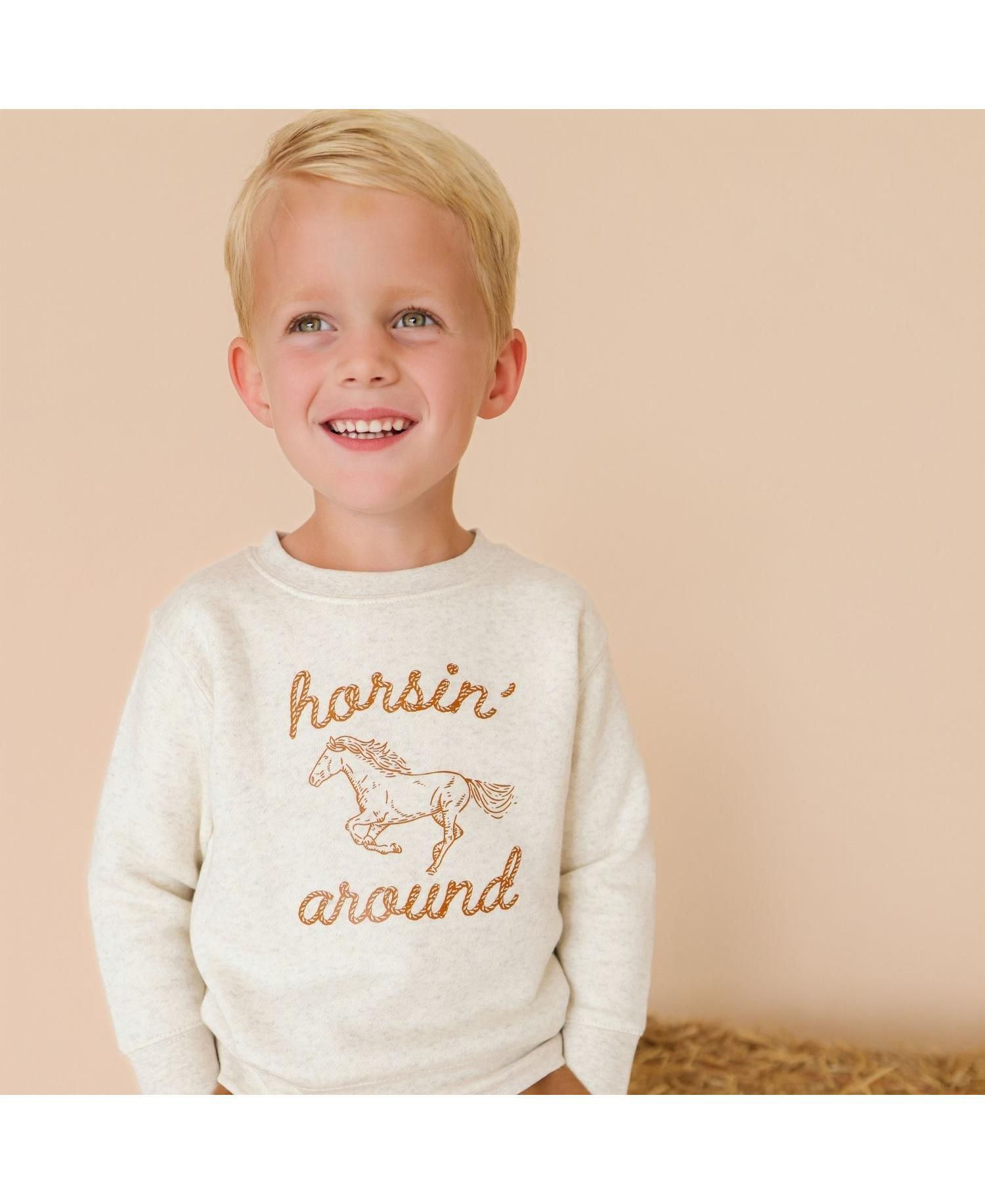 Little Boys (5-8) Horsin' Around Western Sweatshirt