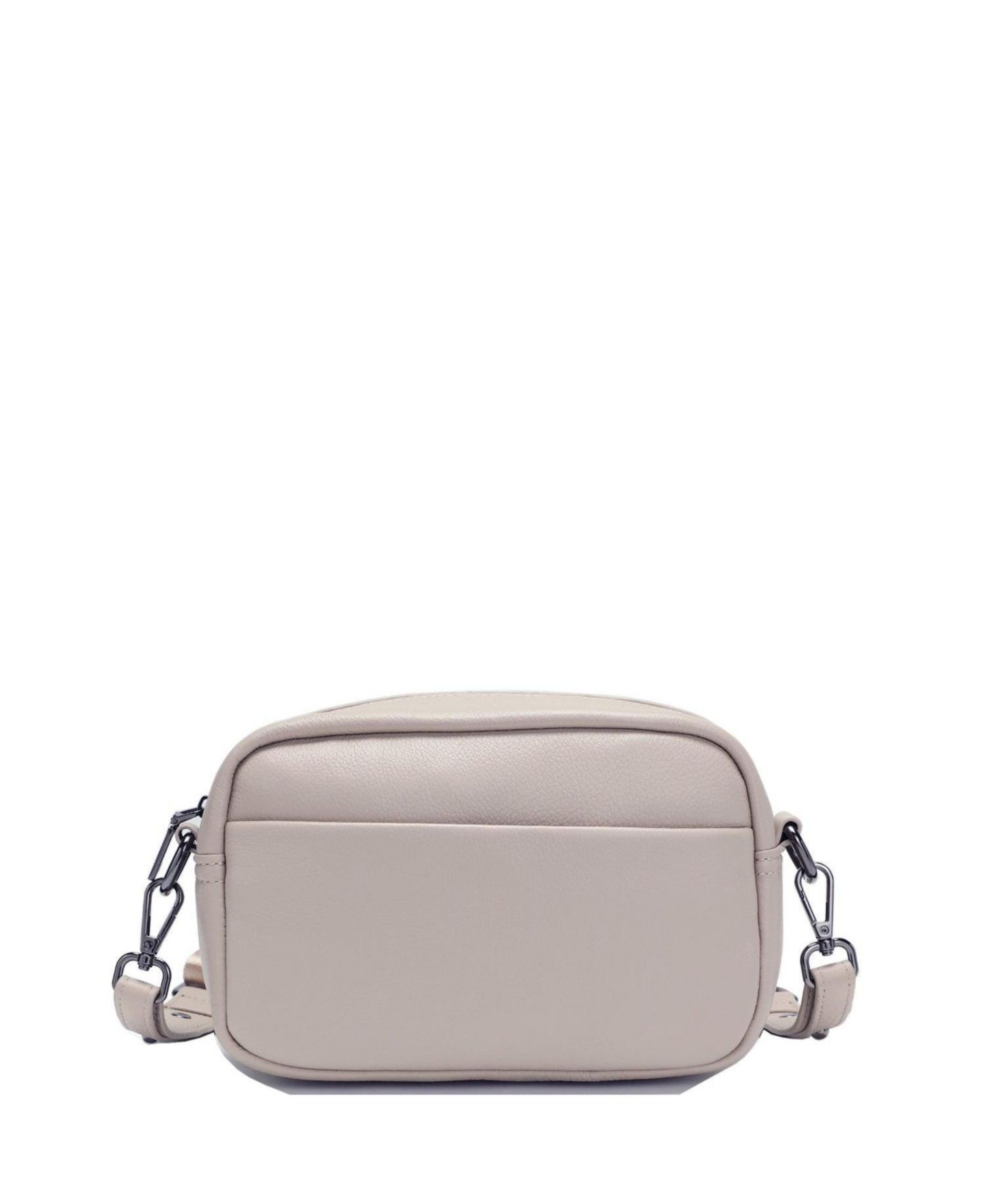 Женская сумка SUSU Avery Pebble Leather Camera Bag Structured Crossbody Purse with Wide Strap, цвет: Бежевый / Кремовый — фото 1
