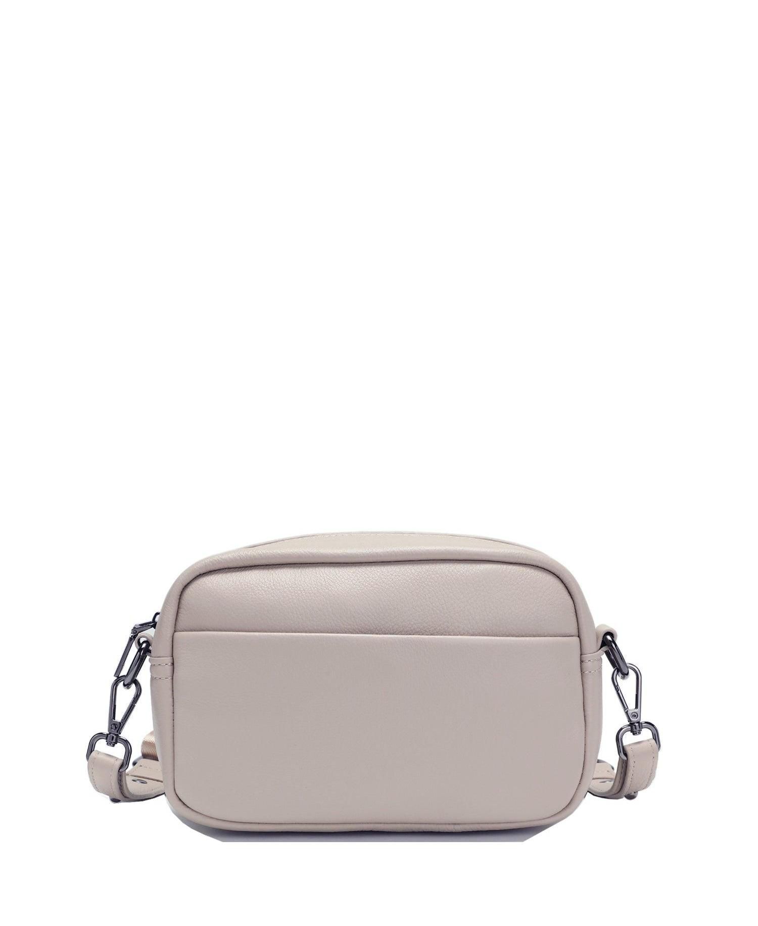Avery Pebble Leather Camera Bag Structured Crossbody Purse with Wide Strap