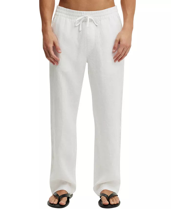 Men's Baggy Worker Linen Relaxed-Fit Pants