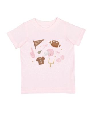 Little Girls Game Day Icon Short Sleeve T-Shirt