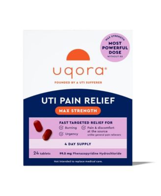 UTI Pain Relief Max Strength - Maximum OTC Strength Phenazopyridine HCl for Fast Relief of UTI Pain, Burning & Urgency, 24 Tablets