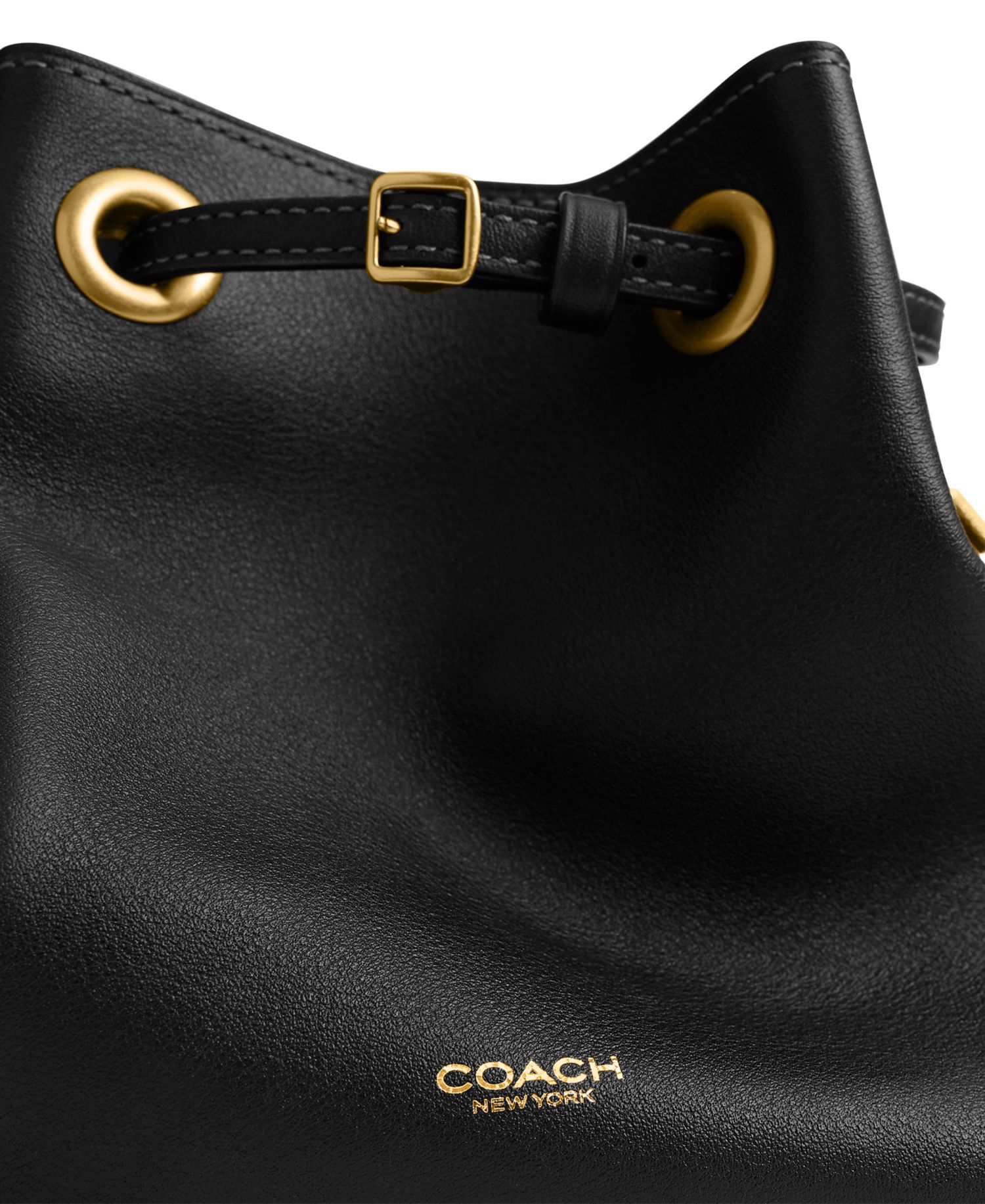 Jade Small Leather Drawstring Crossbody Bag