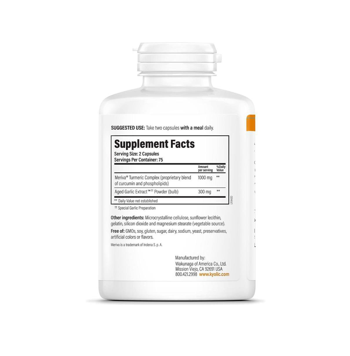 Kyolic Aged Garlic Extract Formula 111, Healthy Inflammation Response, Curcumin