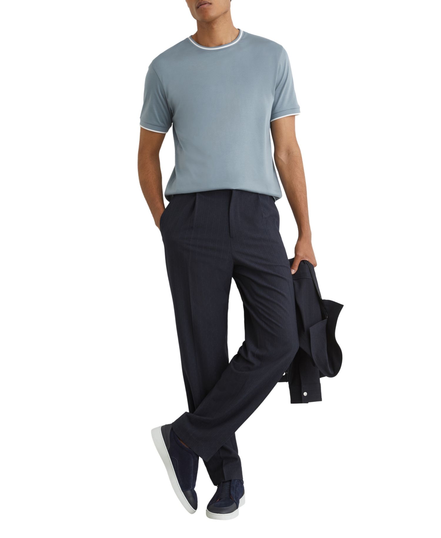 Men's Ainsley Air-Water Cotton Tipped Tailored-Fit T-Shirt