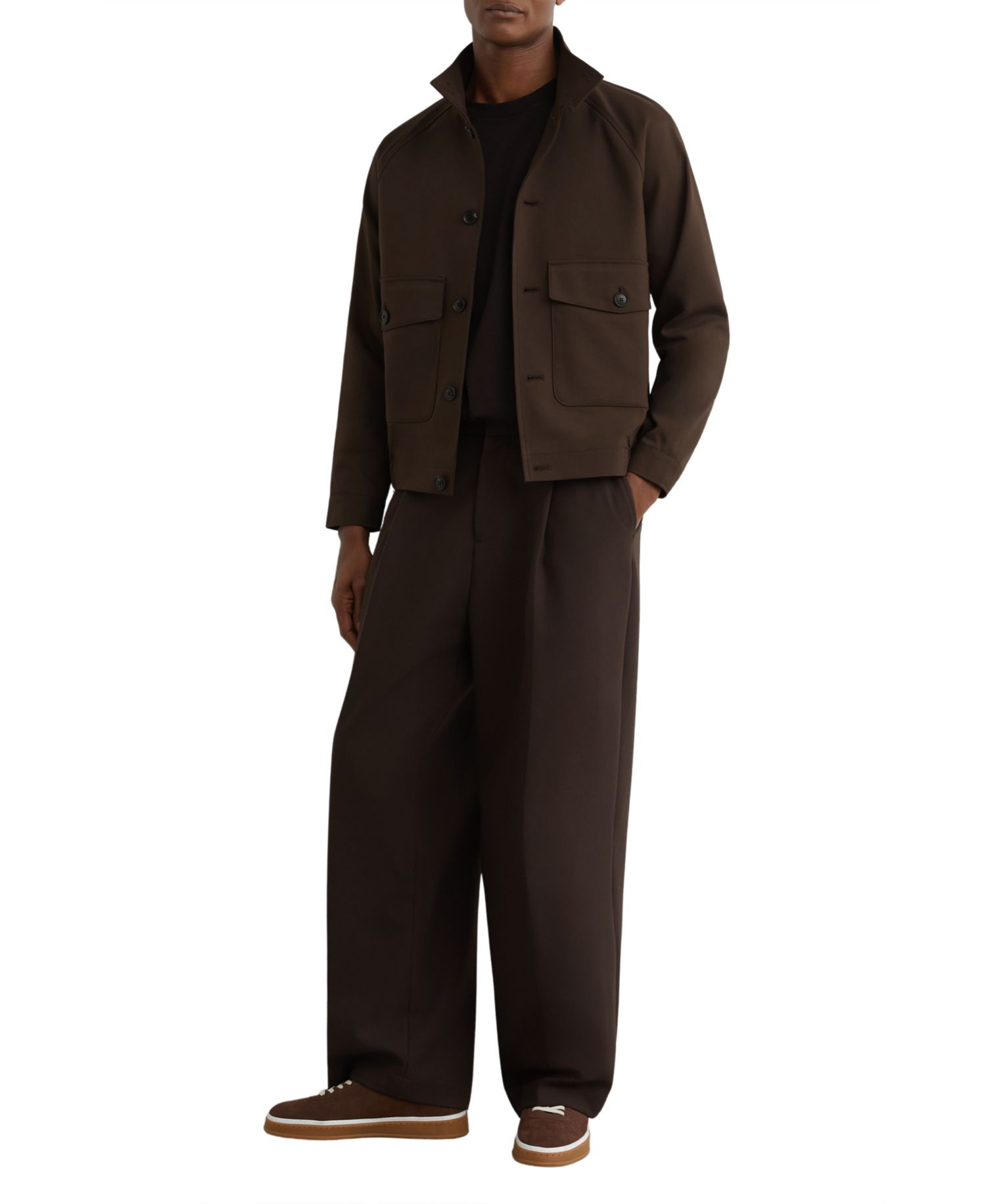 Men's Romano Cotton-Blend Harrington Jacket