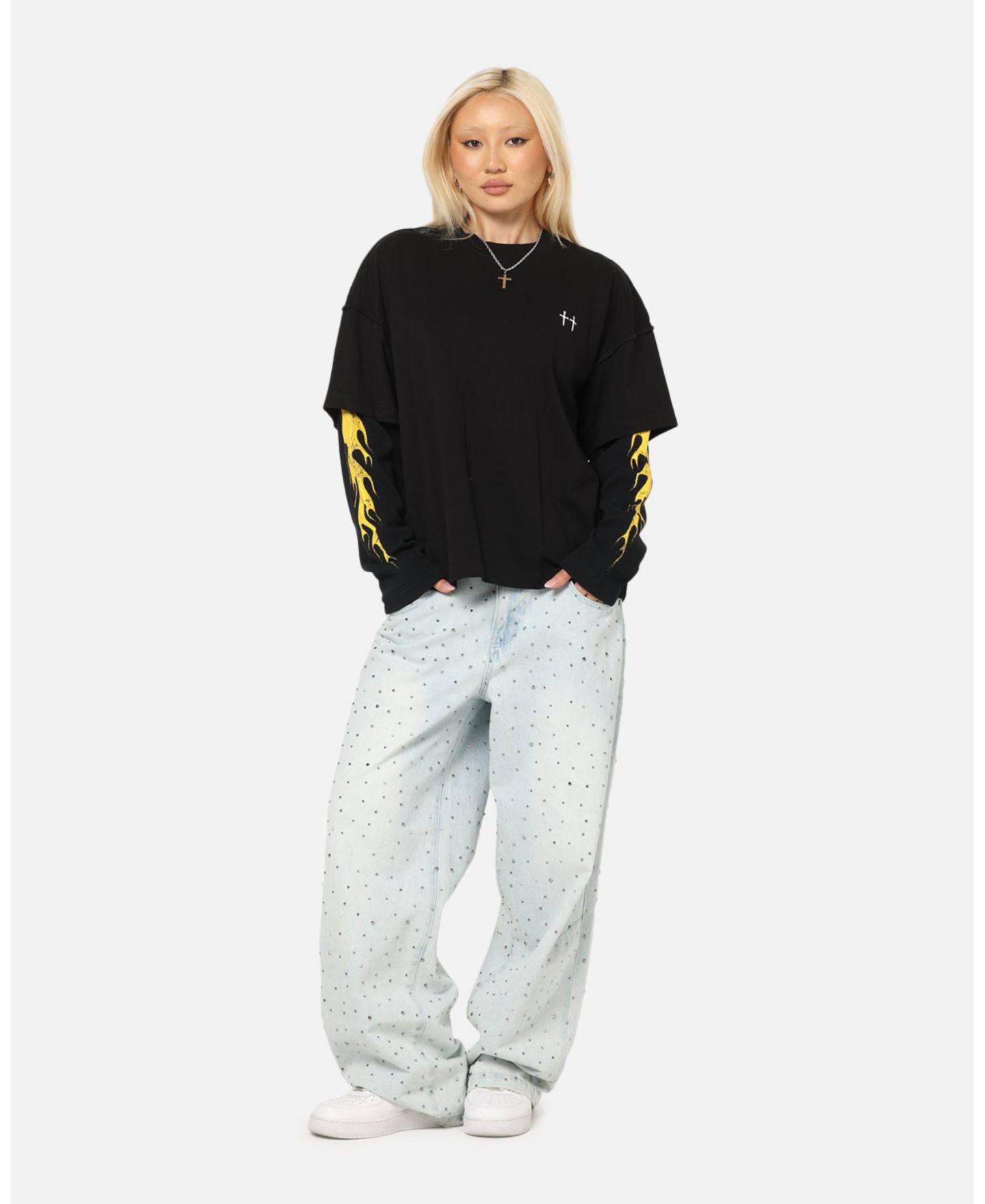 Мужская футболка SAINT MORTA La Flame Long Sleeve, цвет: Чёрный — фото 8