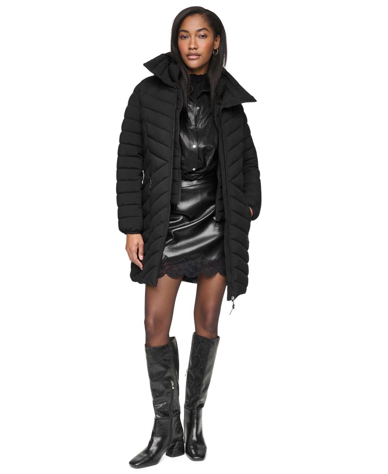 Women's Bibbed Packable Puffer Coat