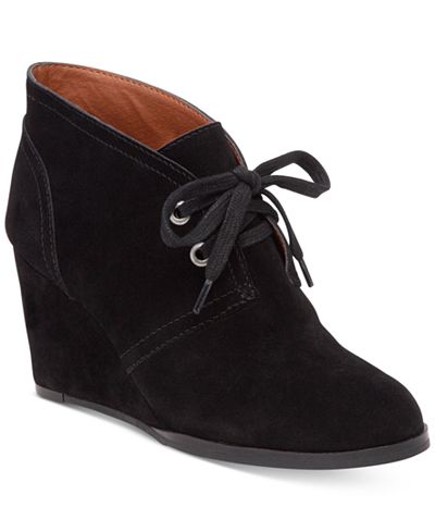 Lucky Brand Women's Seleste Lace-Up Wedge Booties