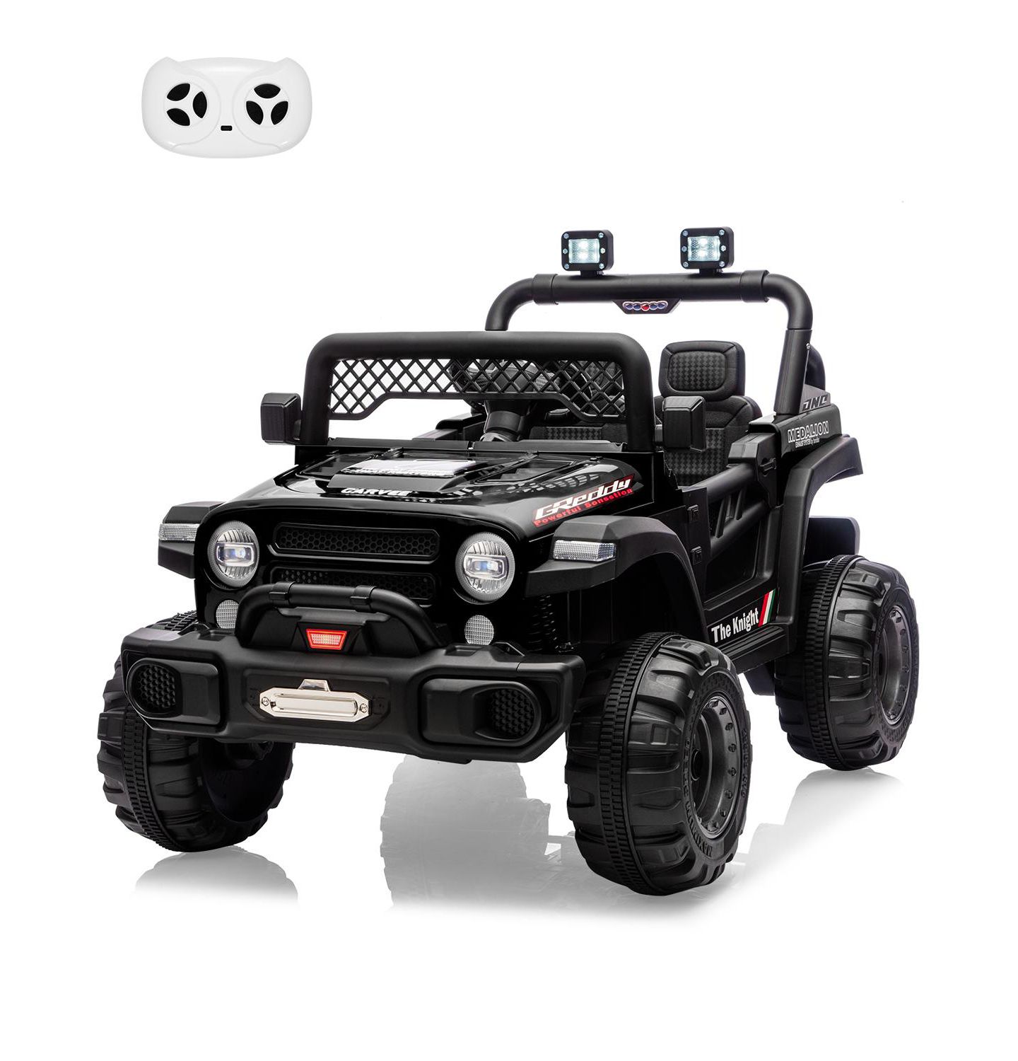 Детская игрушка homfan 43.3"L x 28.3"W x 28.3"H 12V Battery Powered Remote Control Electric Ride-On Car, Ages 3-6, цвет: Чёрный — фото 7