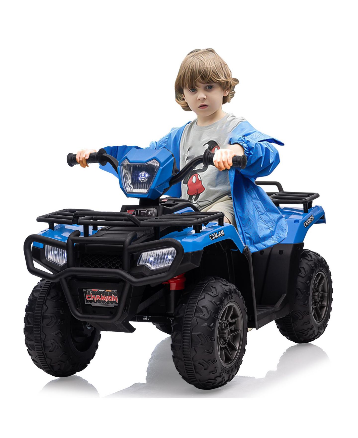 Детская игрушка homfan 12V Electric Kids Ride-On ATV with LED Lights, Ages 2.5-6 Years, цвет: Синий — фото 7
