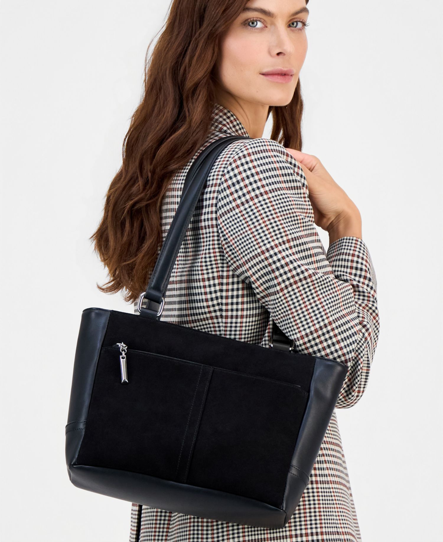 Nappa Suede Combo Tulip Tote