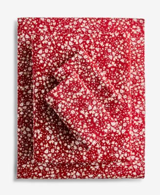 Printed Flannel Cotton 4-Pc. Sheet Set, Queen