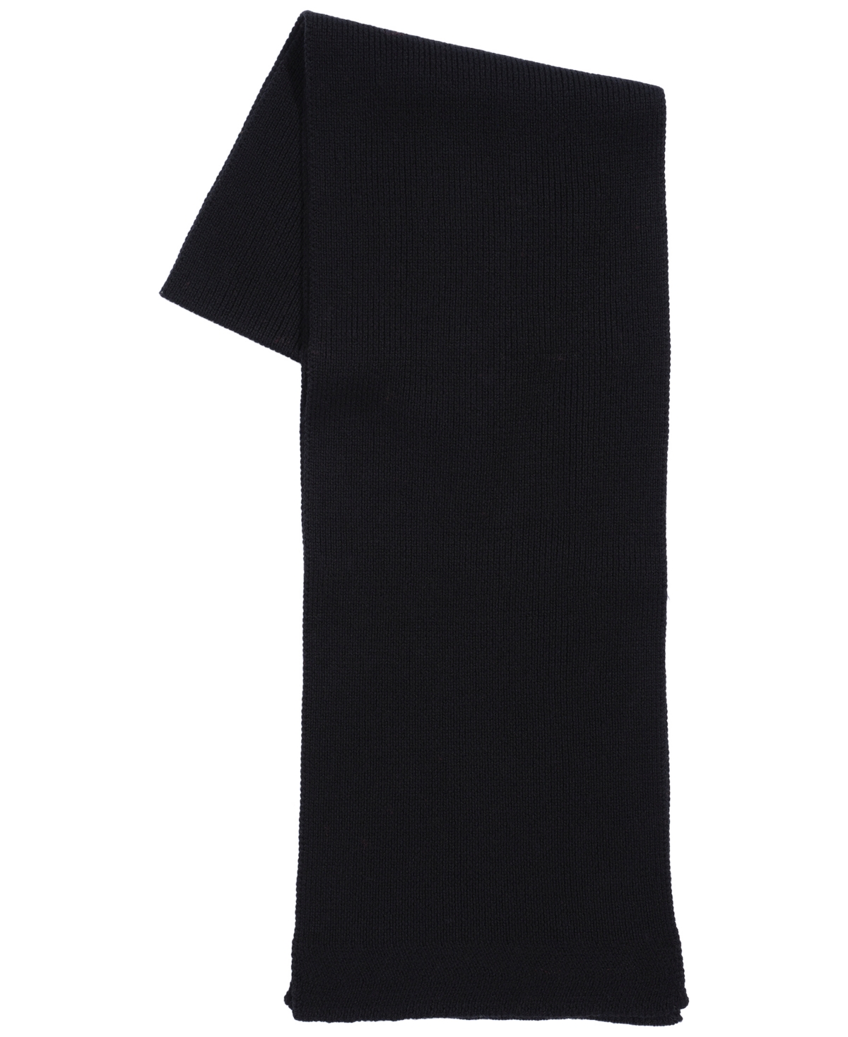 Alfani Men's Fine-Ribbed Merino Wool Scarf - Black