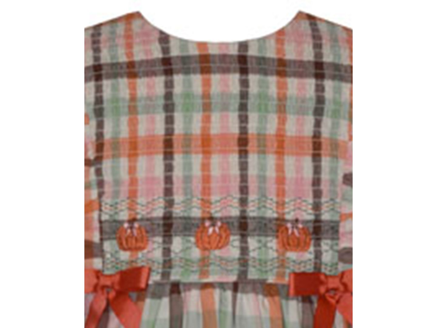 Платье Bonnie Jean Long-Sleeve Plaid Dress для девочек, цвет: Разноцветный — фото 3