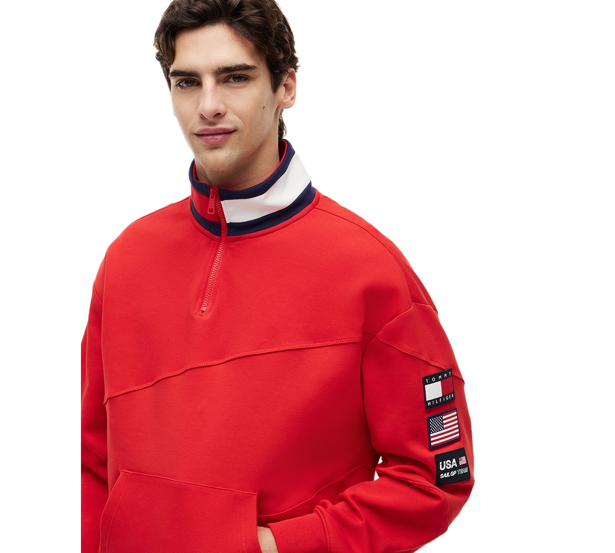 Tommy Hilfiger Men's Sailing Quarter-Zip Fleece Jacket