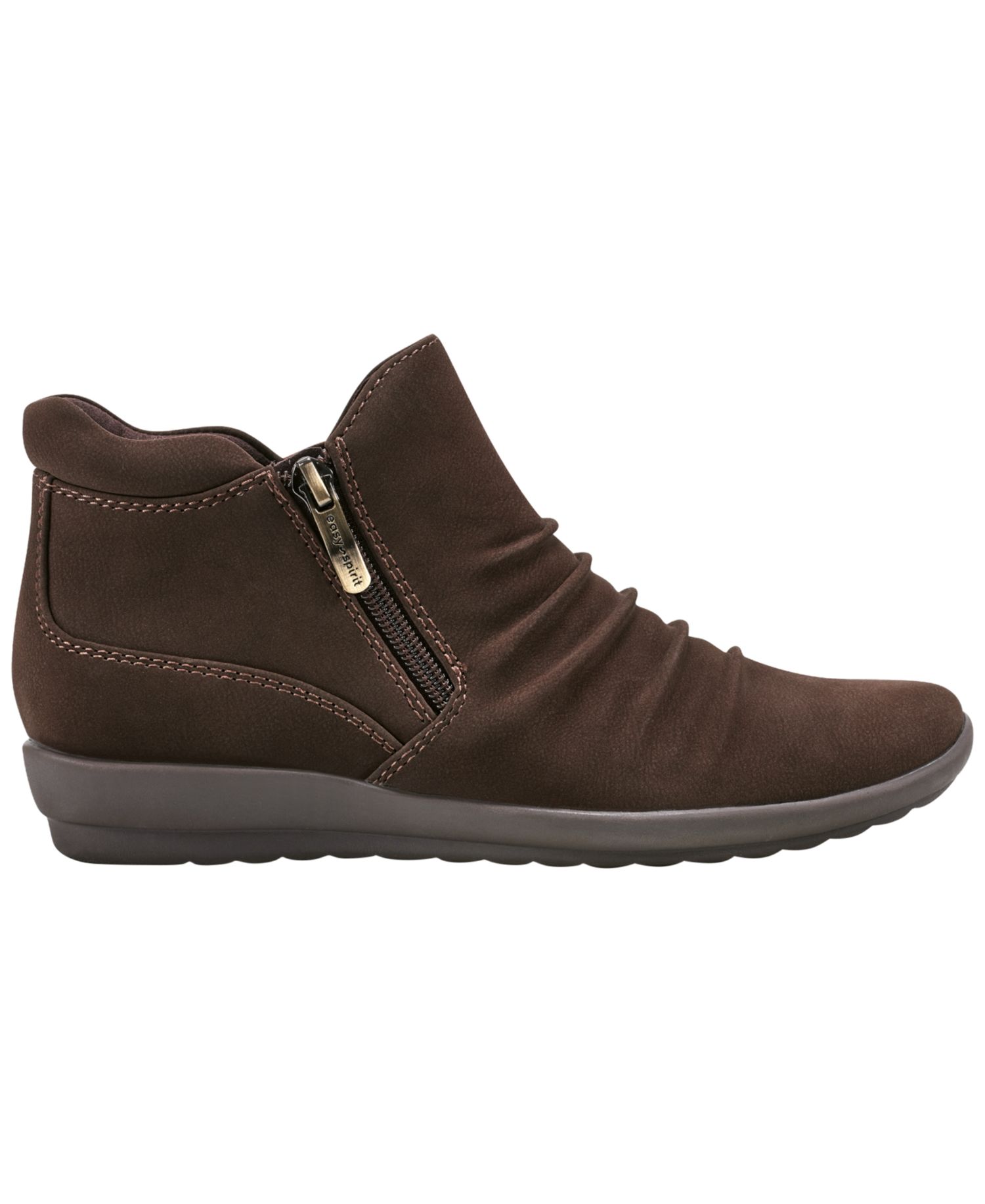 Women's Aleta Ruched Side-Zip Flat Booties