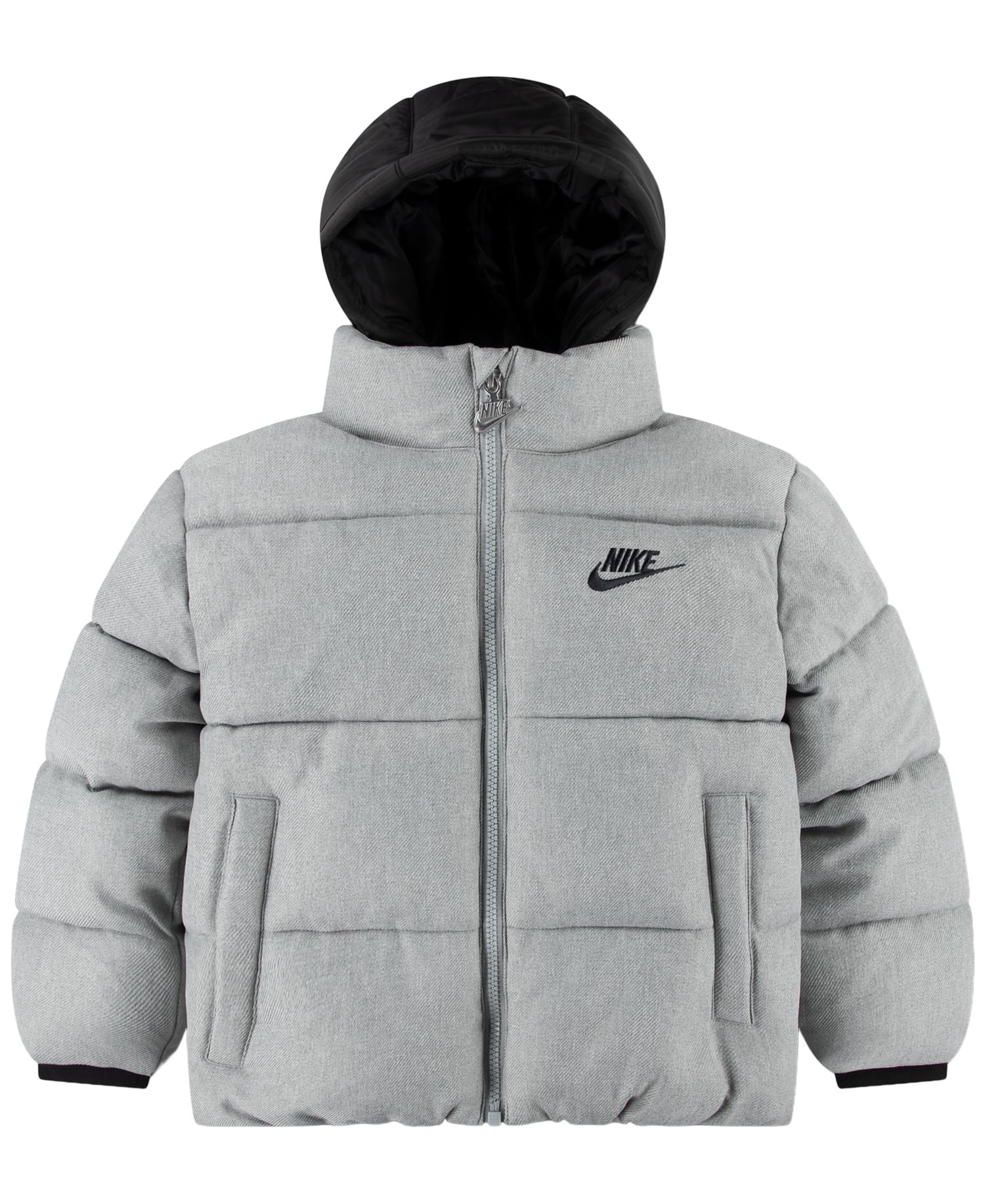Boys' 4-7 Heathered Twill Puffer Jacket